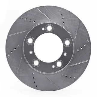 R1 Concepts EDZ-02028R Brake Rotor Drilled and Slotted Silver